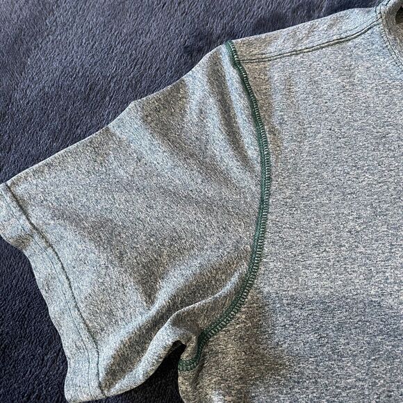 Adidas Tee Adult Size Medium Heather Green Climalite Short Sleeve Training Shirt - Picture 5 of 6